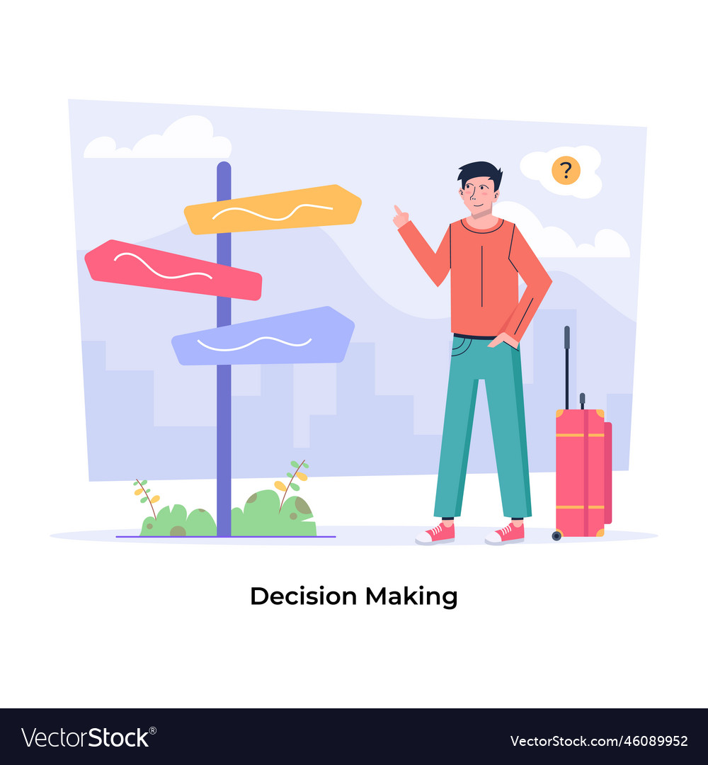Decision making Royalty Free Vector Image - VectorStock