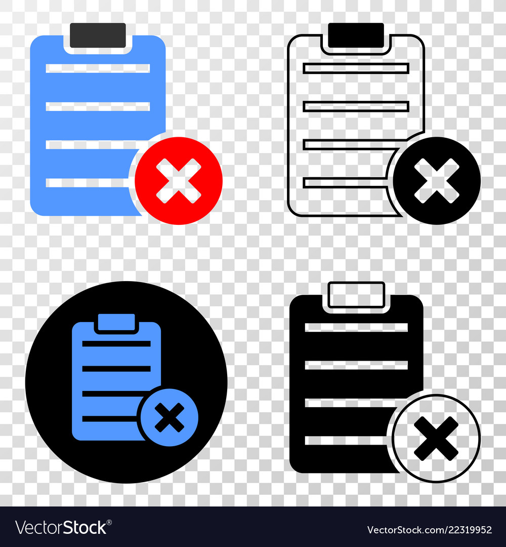 Delete report page eps icon with contour