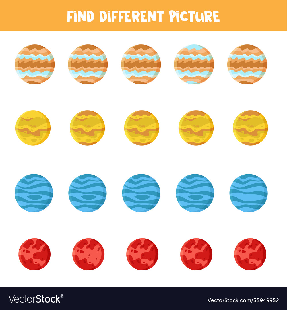 Find different planet in each row logical game