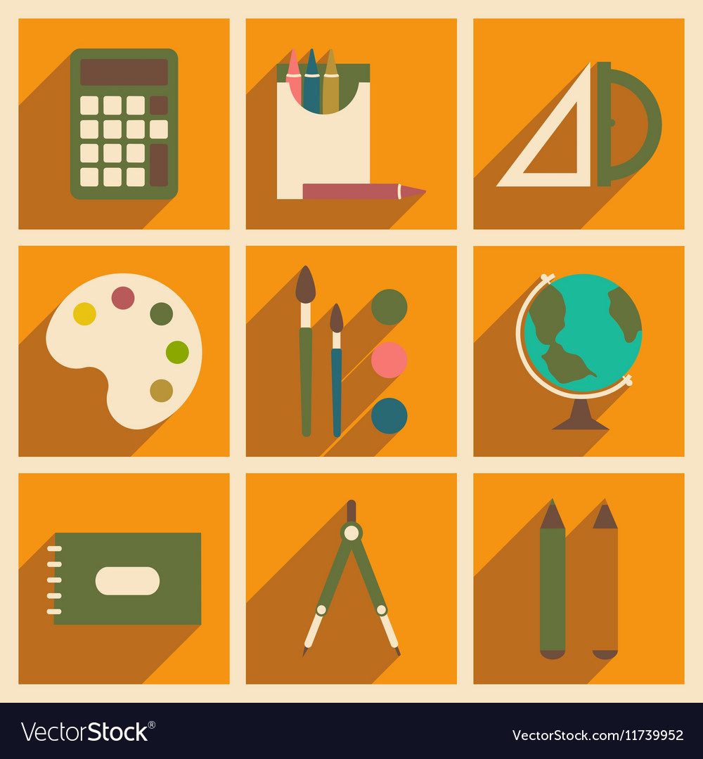 Flat with shadow concept and mobile application