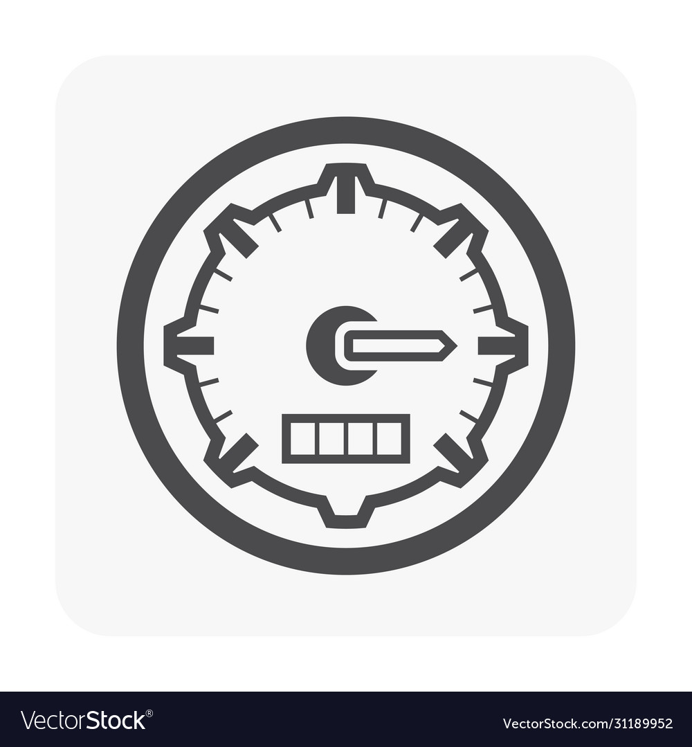 Gauge meter icon on white