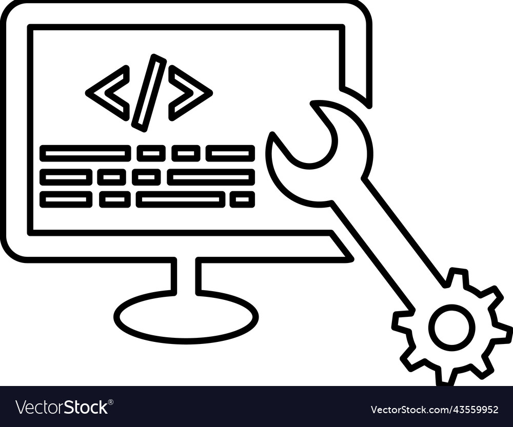 Html Management Kodierungslinie Symbol Umriss