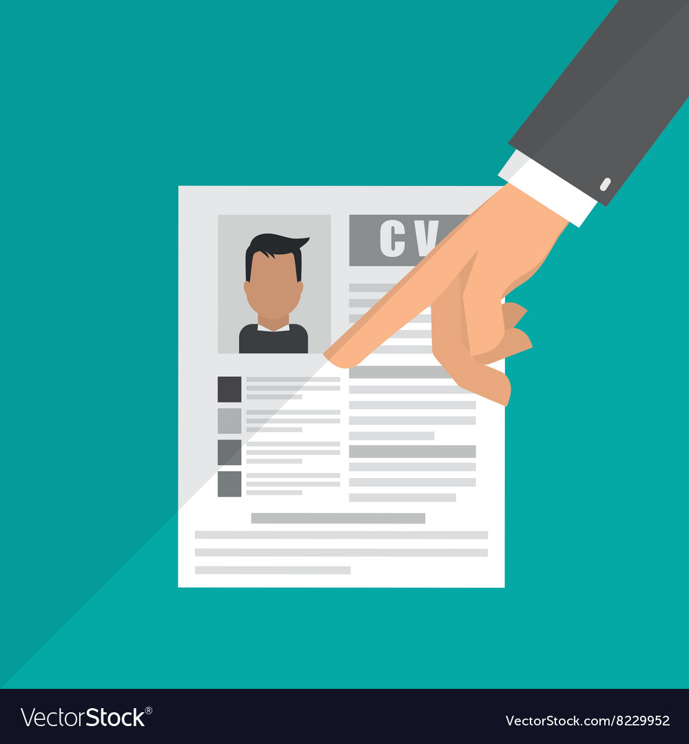 Human resources document design Royalty Free Vector Image