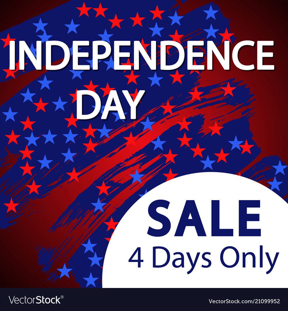 Independence day sale banner template design Vector Image