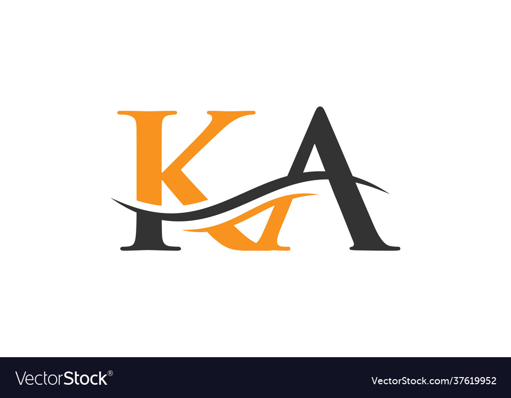 Initial linked letter ka logo design eps Vector Image