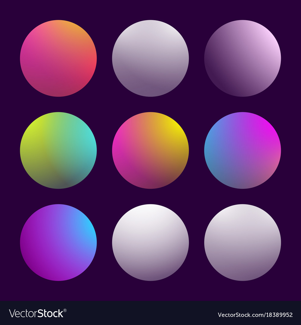 Modern 3d gradient set