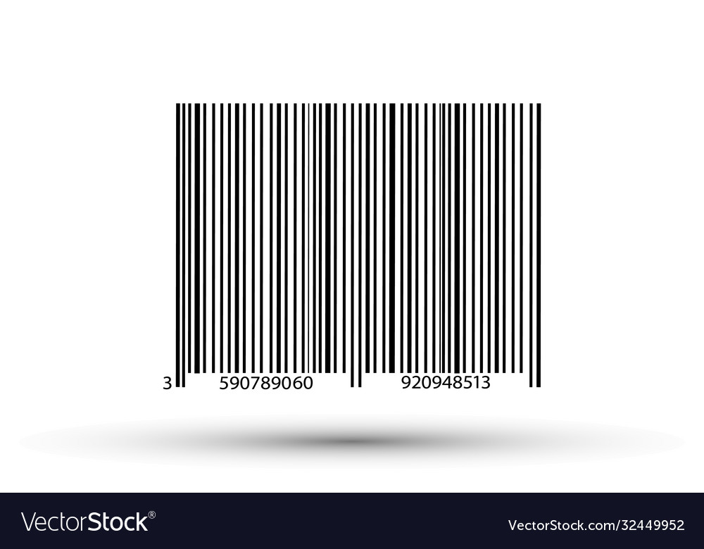 Realistic bar code icon a modern simple flat vector image Realistic bar code icon a modern simple flat