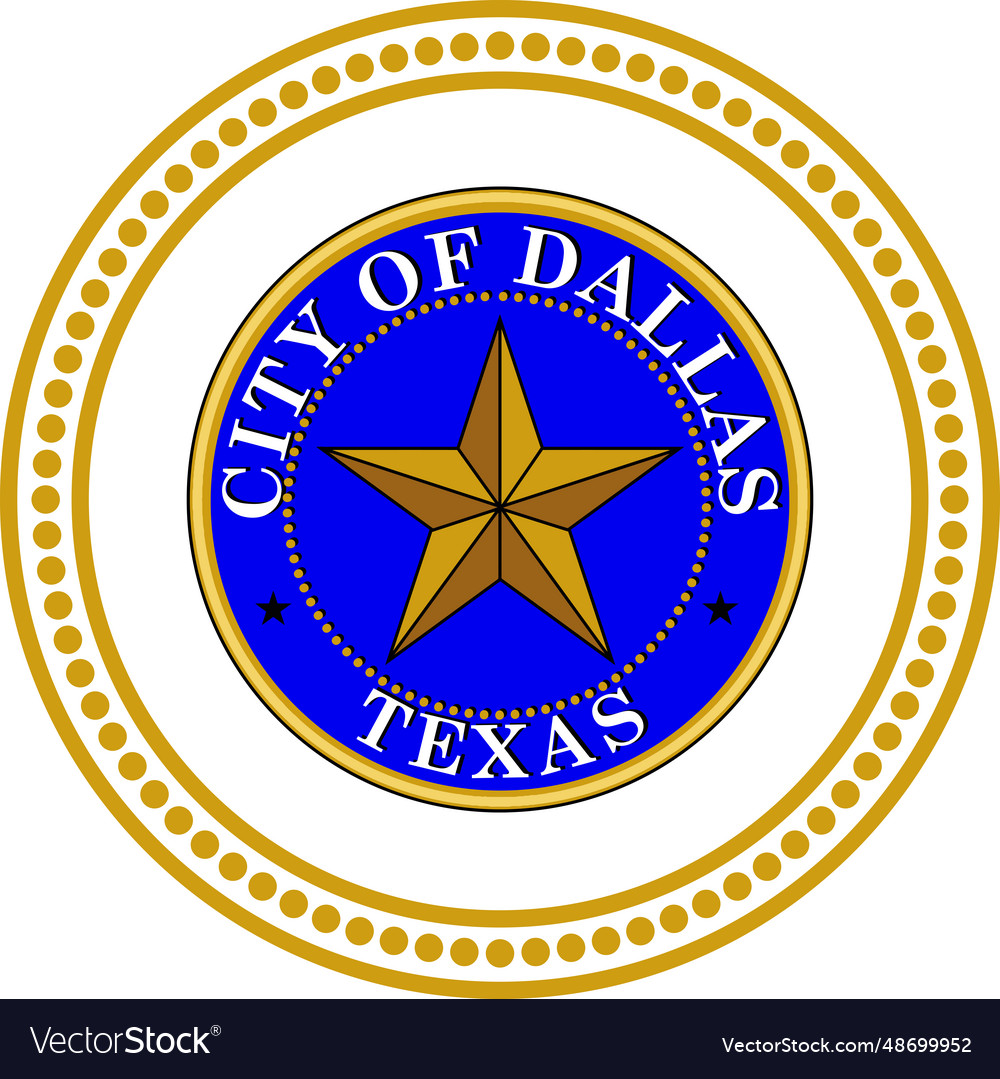 Seal of dallas Royalty Free Vector Image - VectorStock