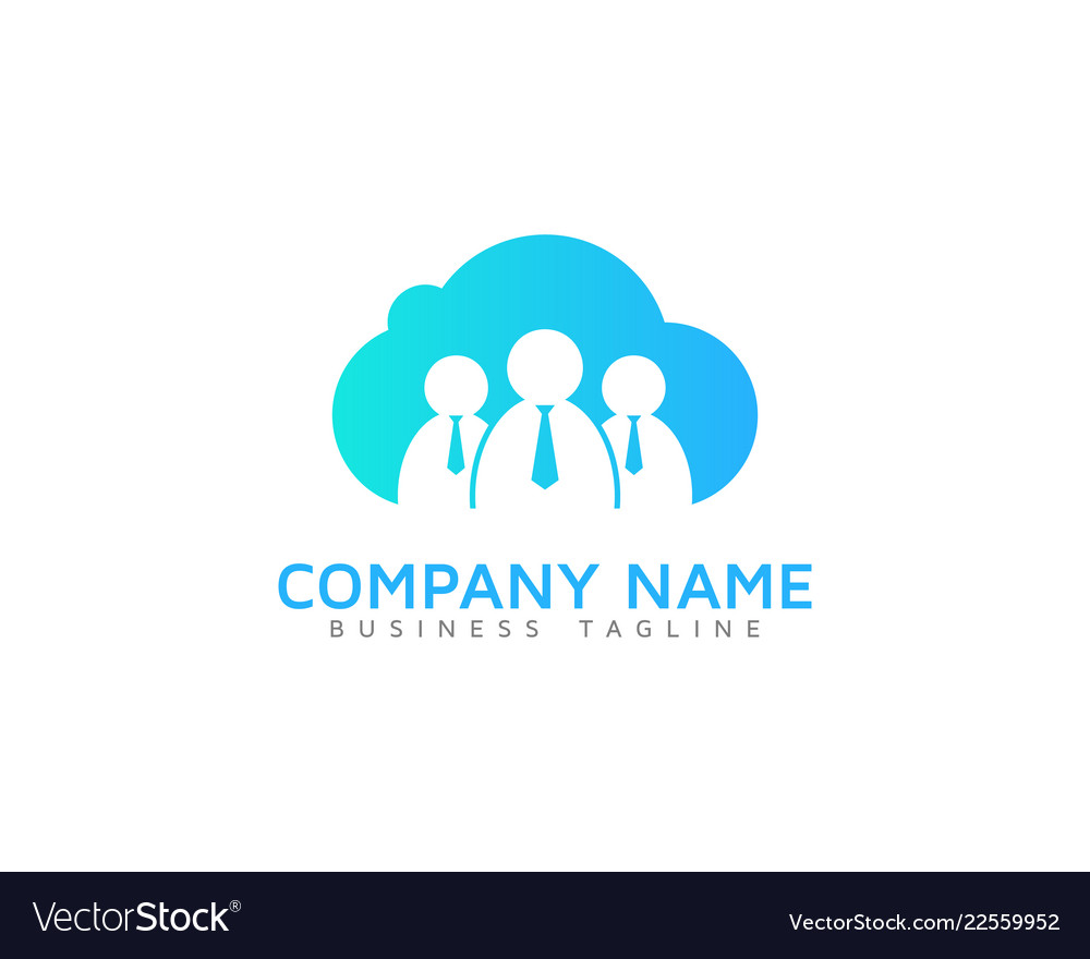 Work Cloud Logo Icon Design Royalty Free Vector Image