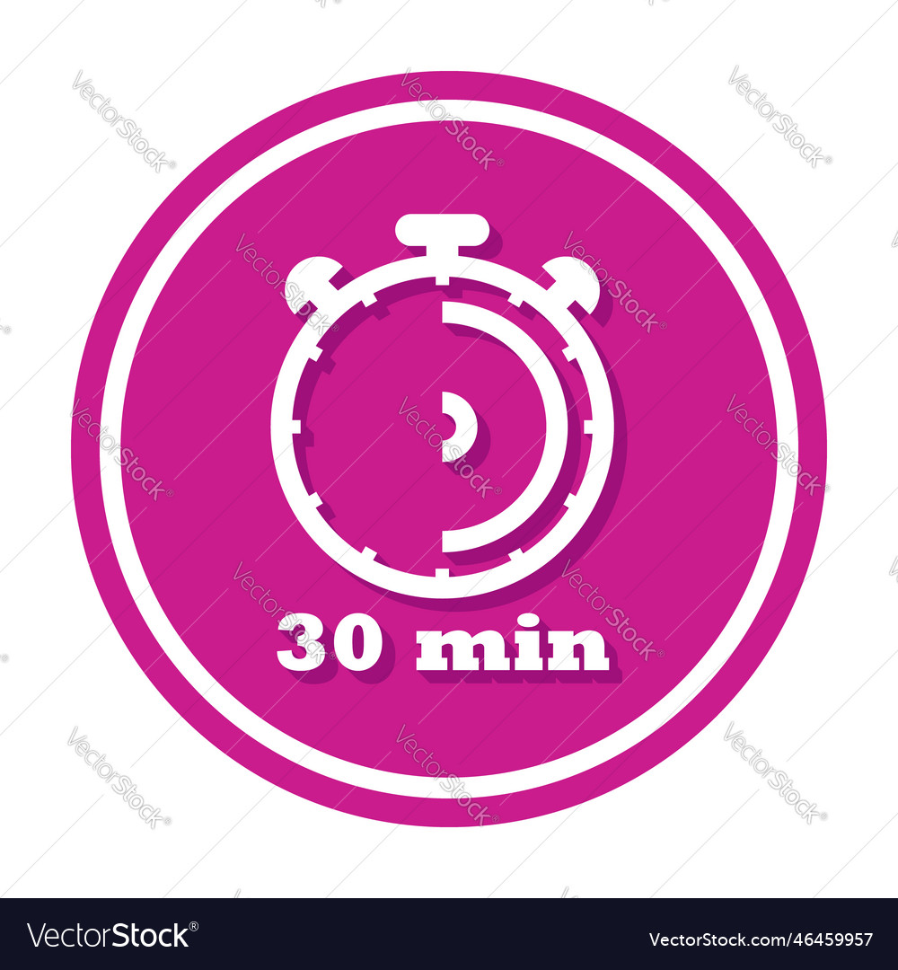 30 minutes timer clock icon timekeeper