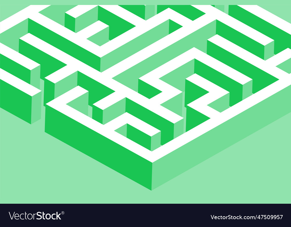 3d style labyrinth puzzle pattern background vector image 3d style labyrinth puzzle pattern background
