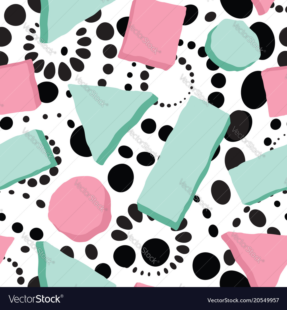 Abstract spot seamless pattern geometric shape