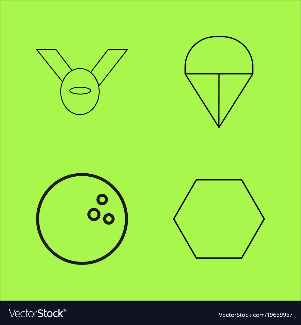 Basic content simple linear outline icon set