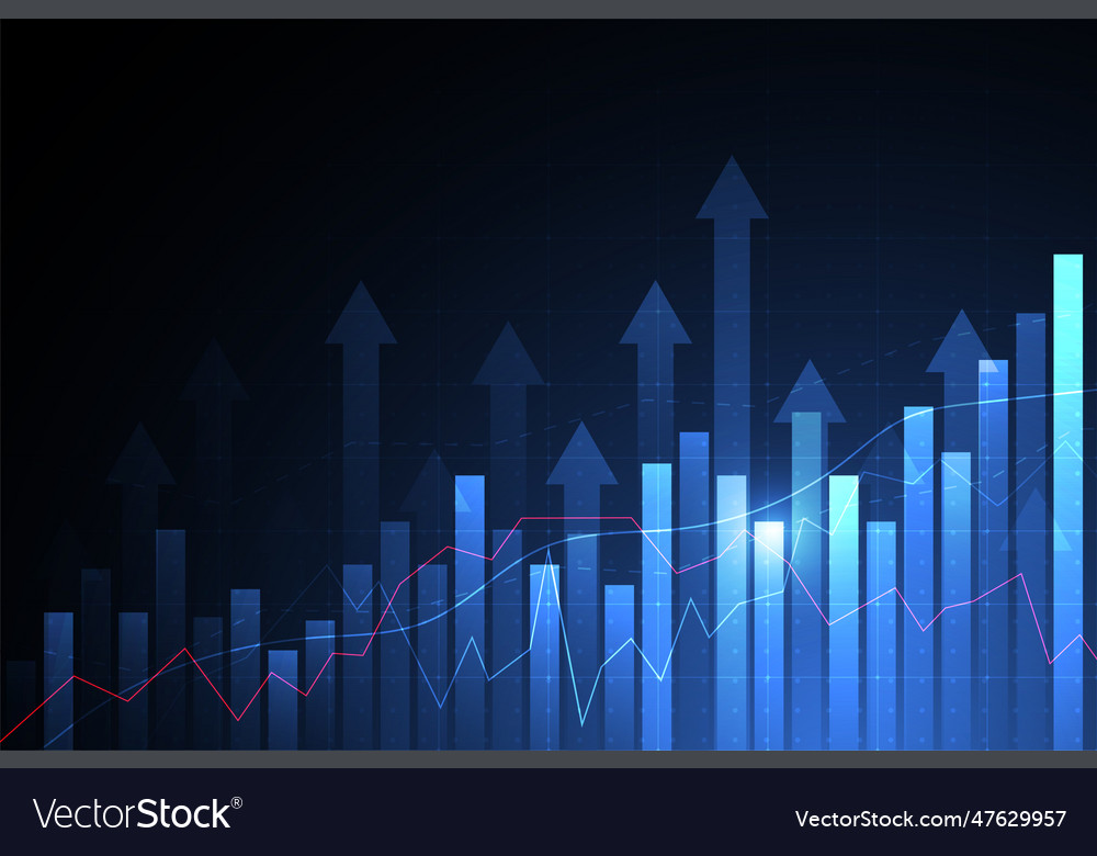 Business candle stick graph chart of stock market Vector Image