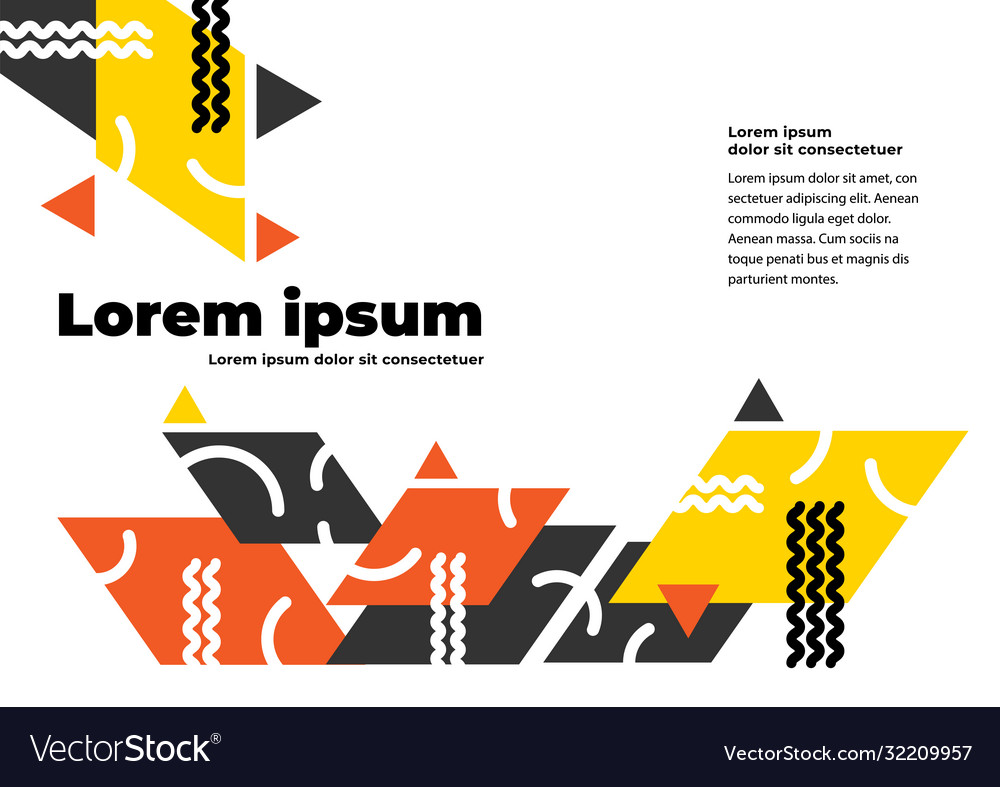 Creative geometric abstract background with copy