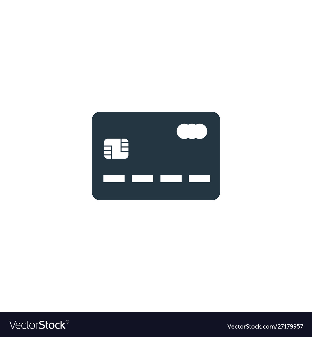 Credit card icon simple element