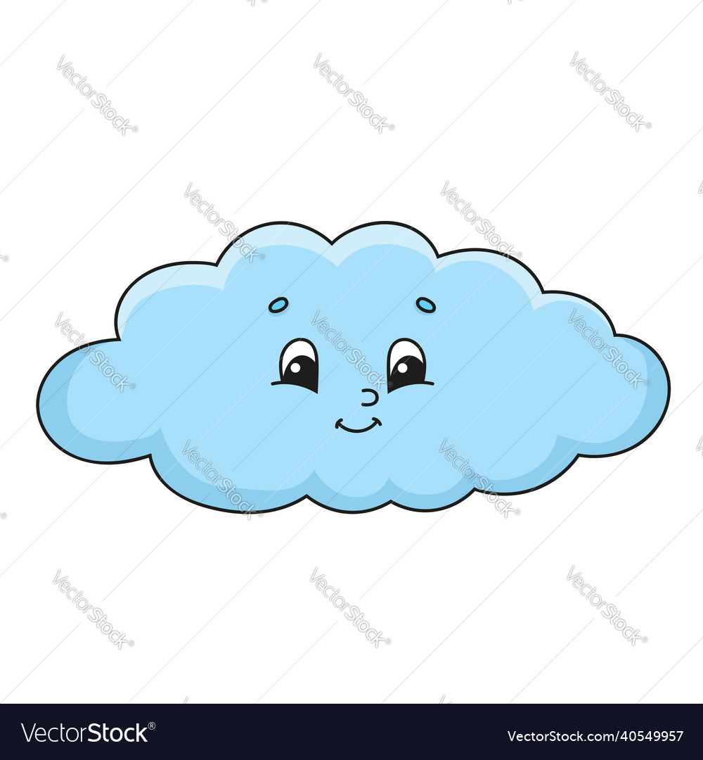 Cute character colorful cartoon style isolated