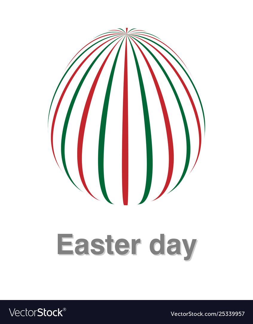 Easter egg logo on white background