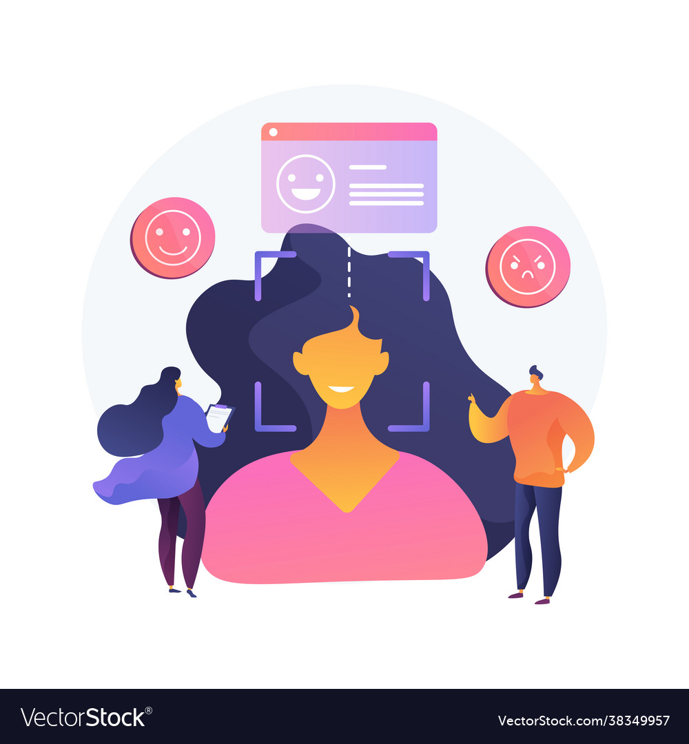 Emotion detection abstract concept vector image Emotion detection abstract concept