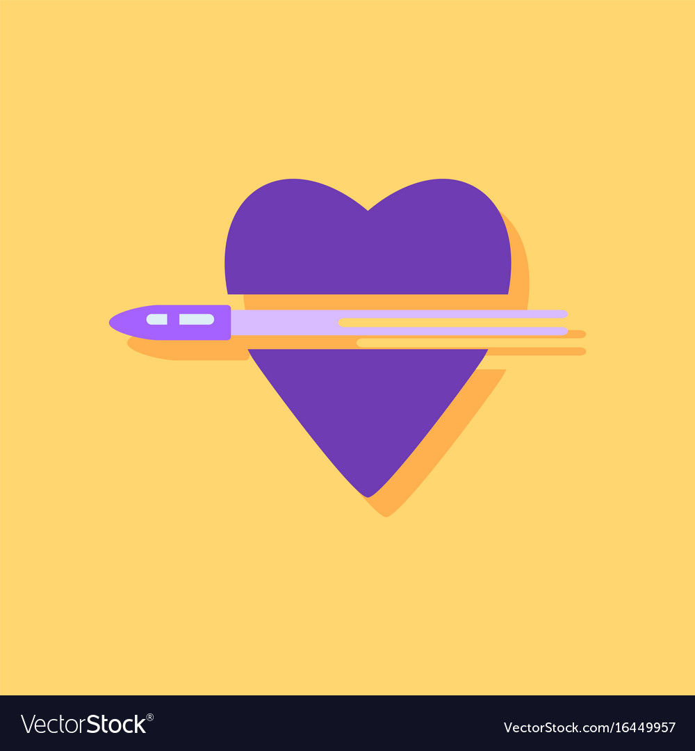 Flat icon design collection bullet wounded