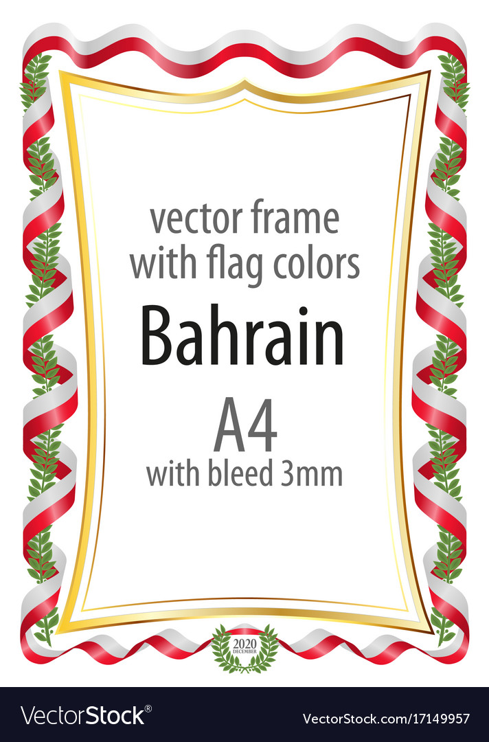 Frame and border of ribbon with the colors