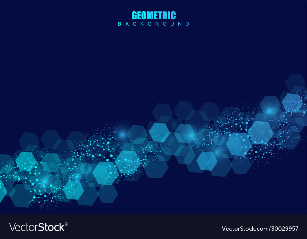 Geometric abstract background with connected line vector image Geometric abstract background with connected line