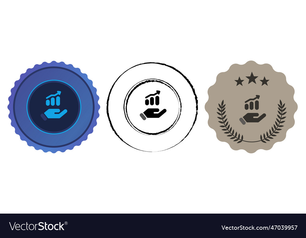 Hand with chart symbol of marketing sales business