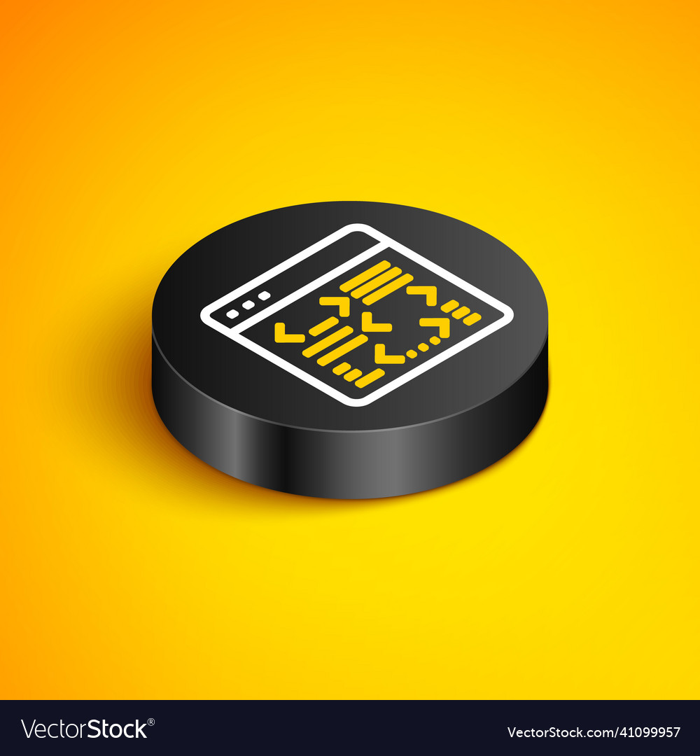 Isometric line software web developer programming vector image Isometric line software web developer programming