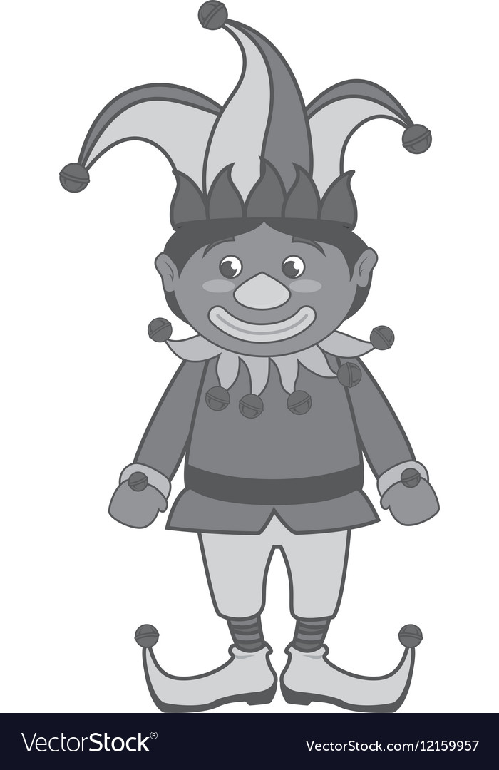 Jester comic character isolated icon