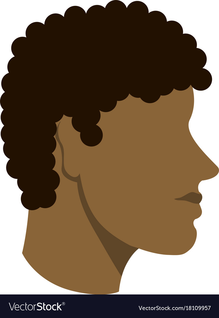 Man avatar head sideview icon image