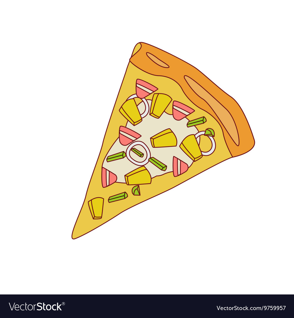 Bacon Slice Clipart PNG Images, Single Slice Pineapple Bacon Pizza Clipart,  Monolithic, Pineapple, Bacon PNG Image For Free Download