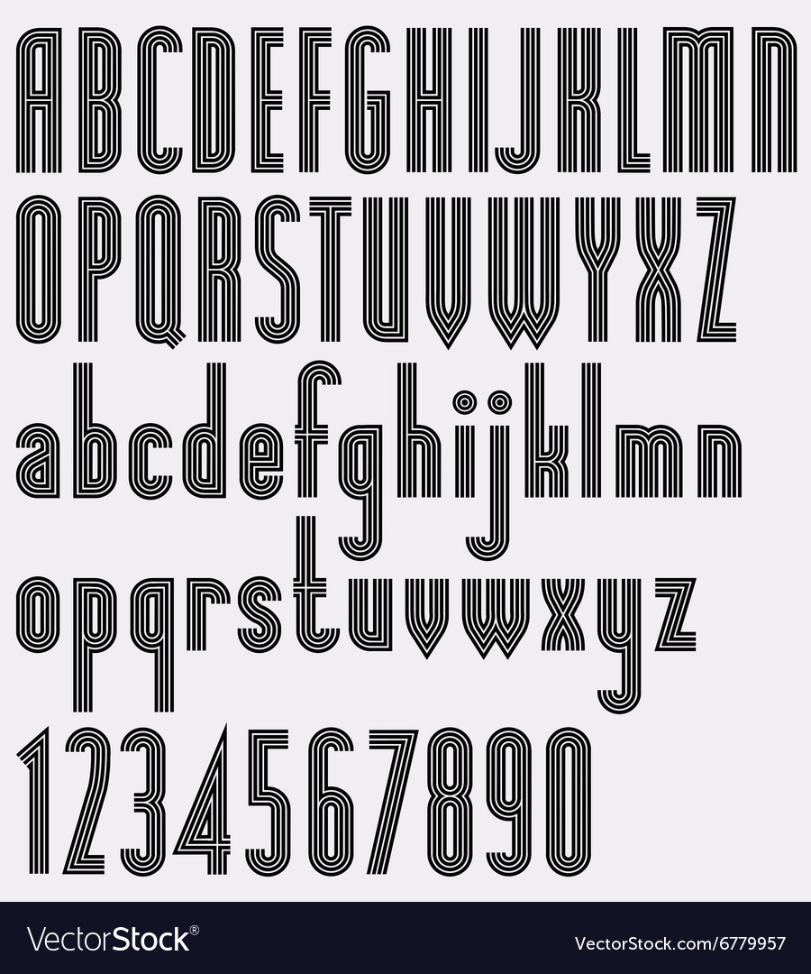 Poster black font and numbers with parallel
