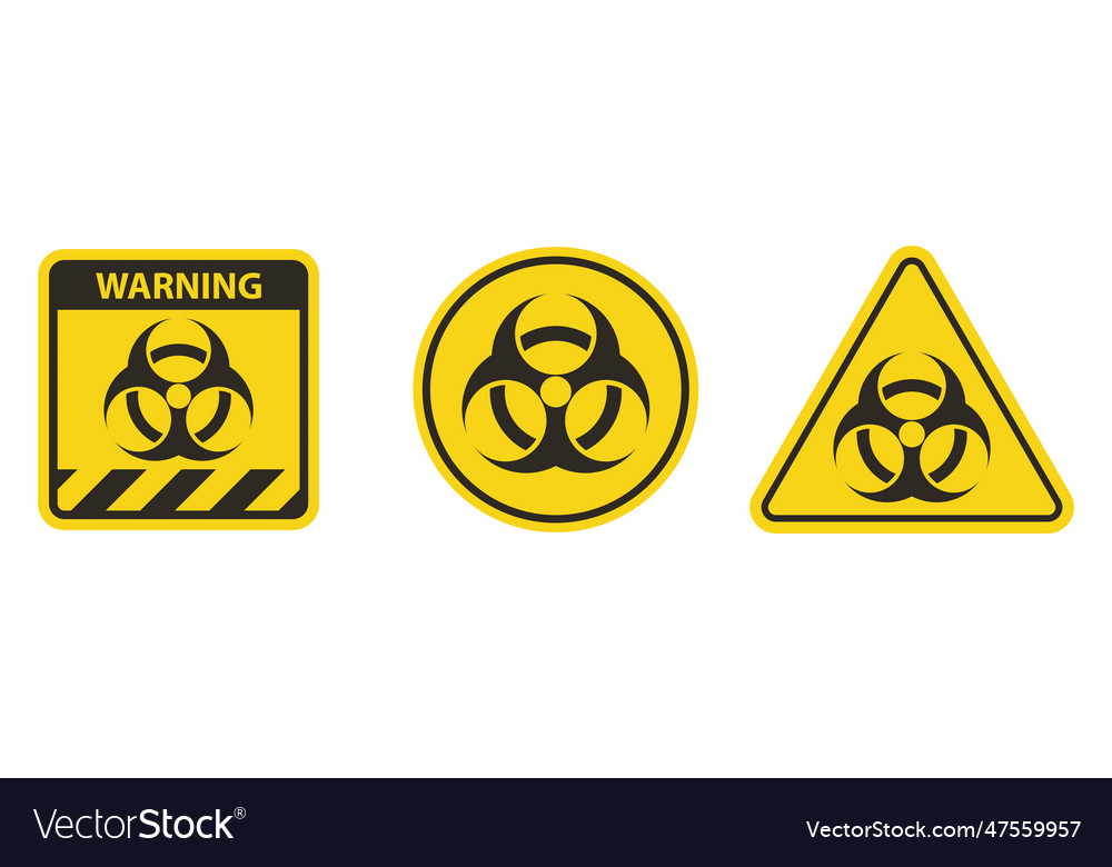 Radiation warning symbol sign isolate on white Vector Image