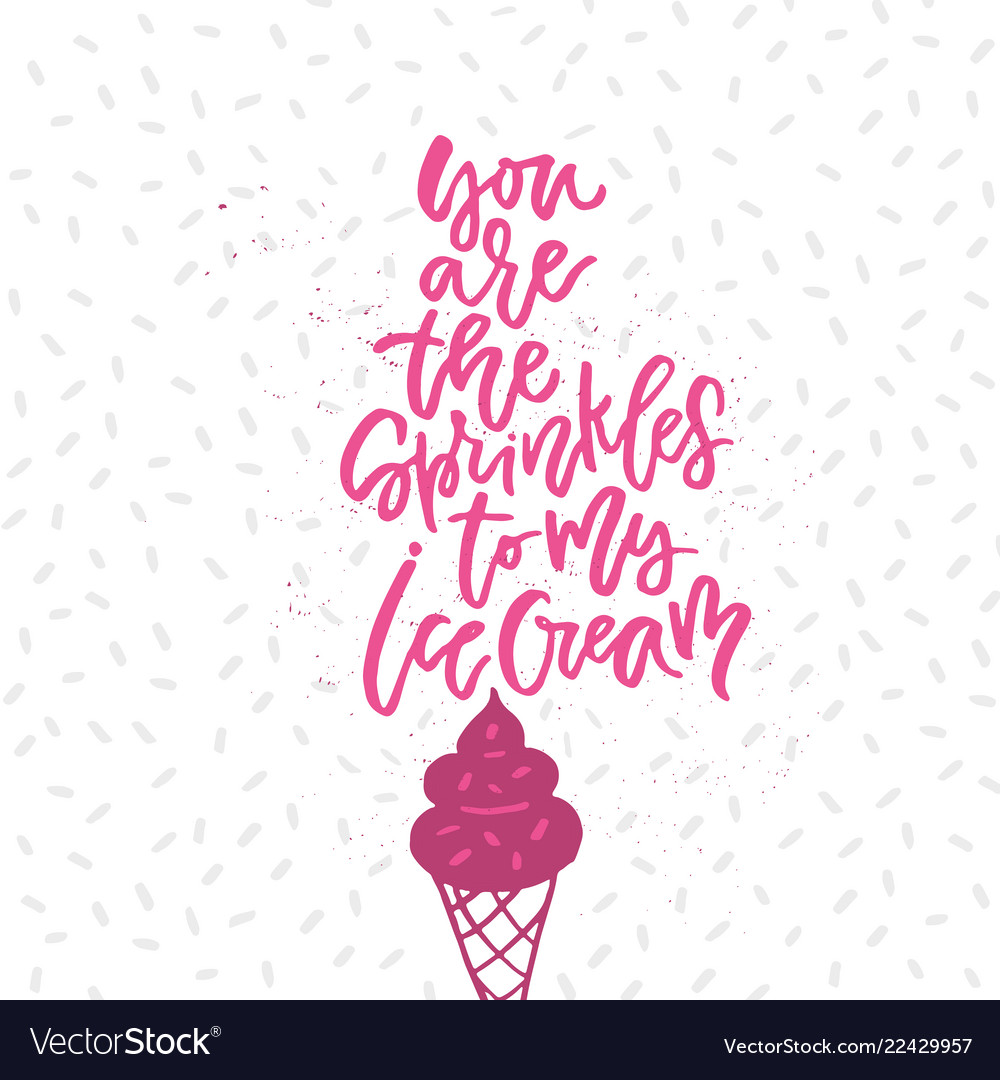 Romantic handdrawn lettering vector image Romantic handdrawn lettering