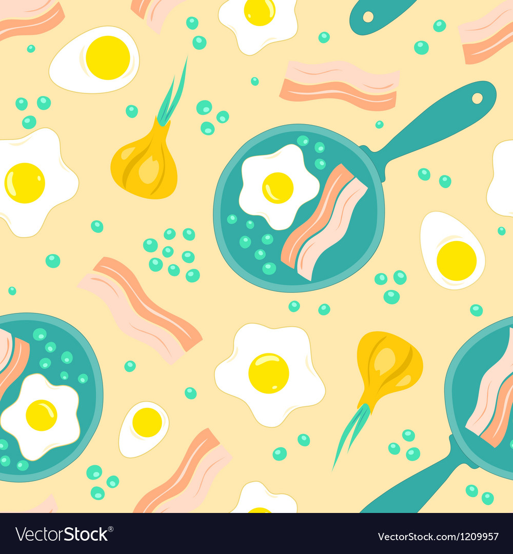 Seamless breakfast pattern