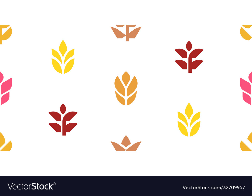 Seamless pattern with wheat
