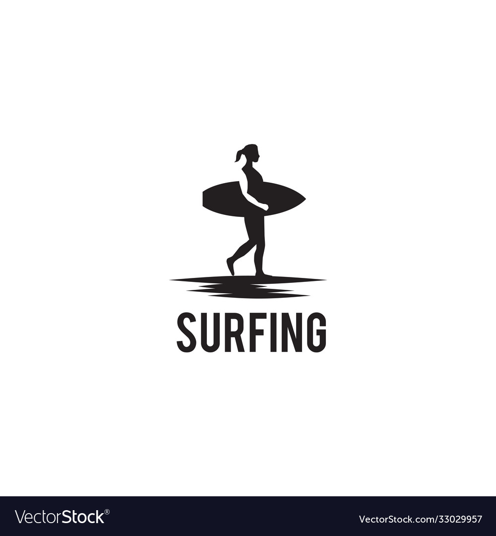 Surfer logo icon design template