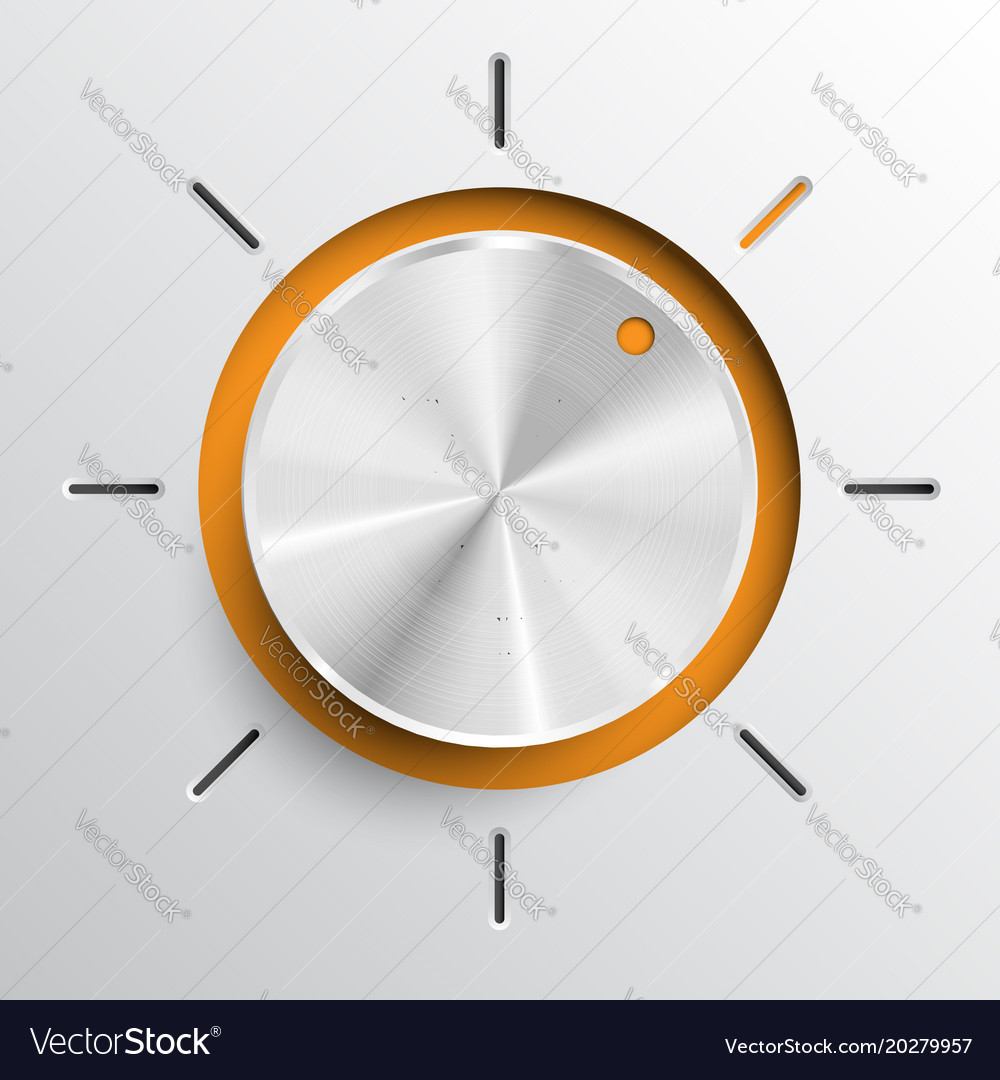 Technology music volume or switch button