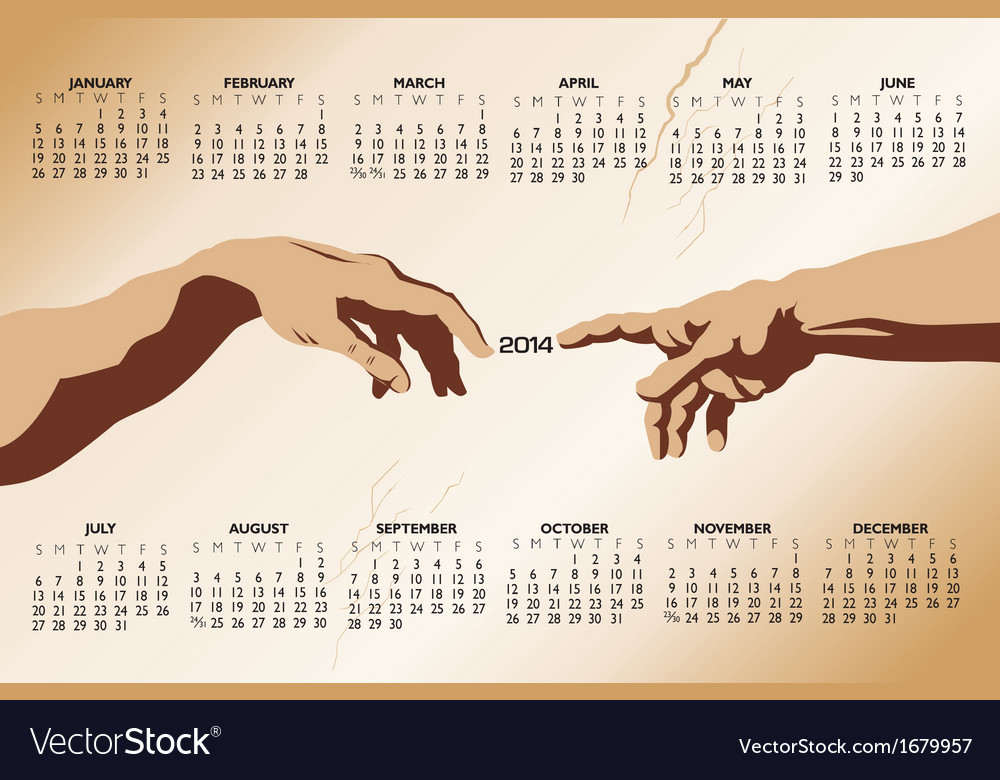 The Creation of Adam Calendar - Sistine Chapel