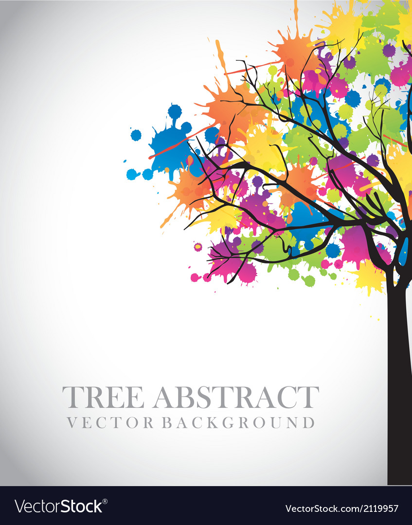 Tree abstract over gray background