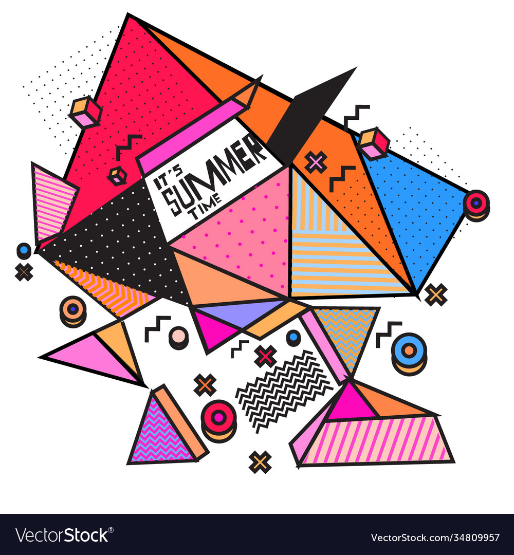 Triangle geometric forms for summer events