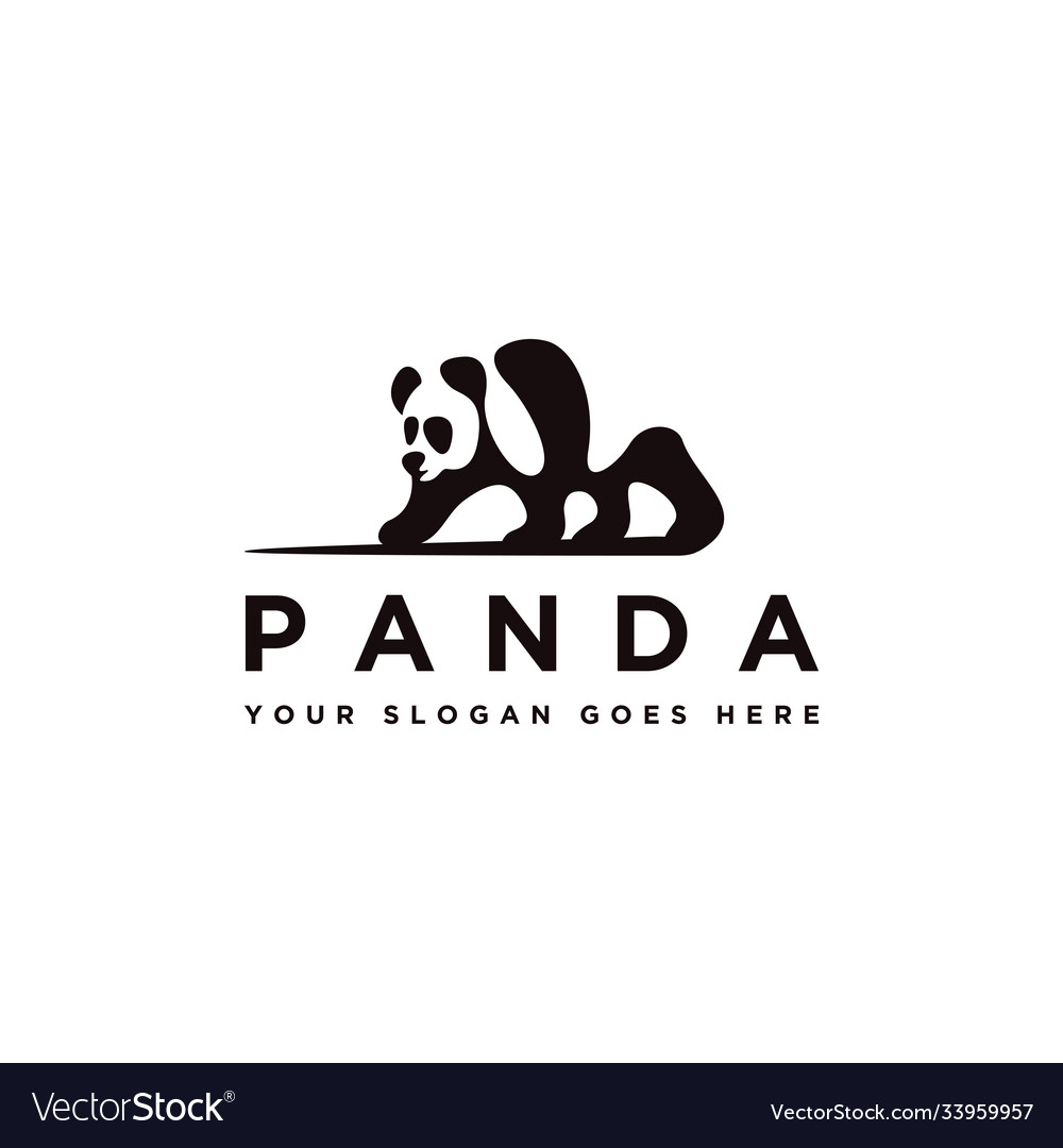 Walking panda logo icon template vector image Walking panda logo icon template