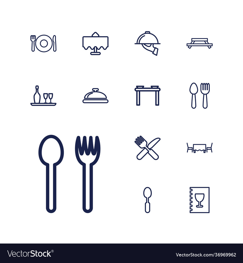 13 Dining Icons Royalty Free Vector Image - Vectorstock