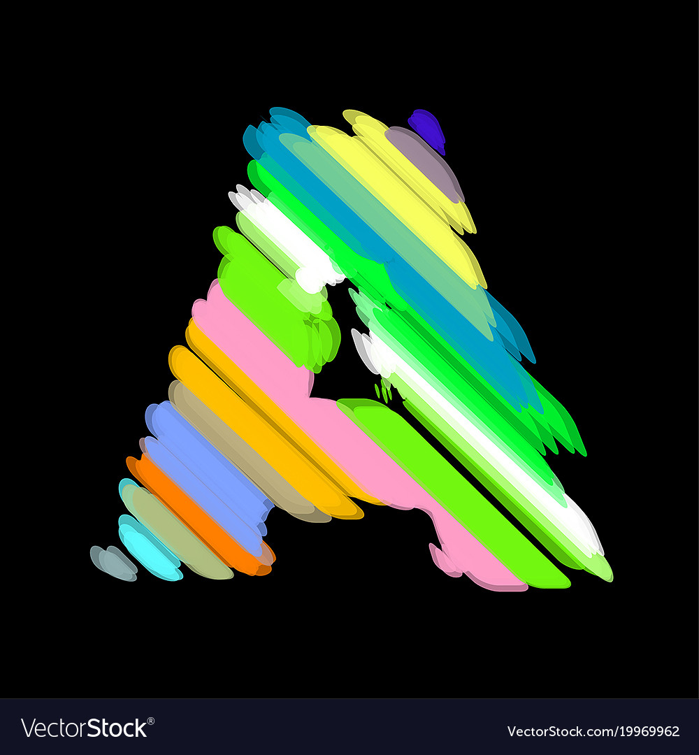 Abstract colorful alphabet letter