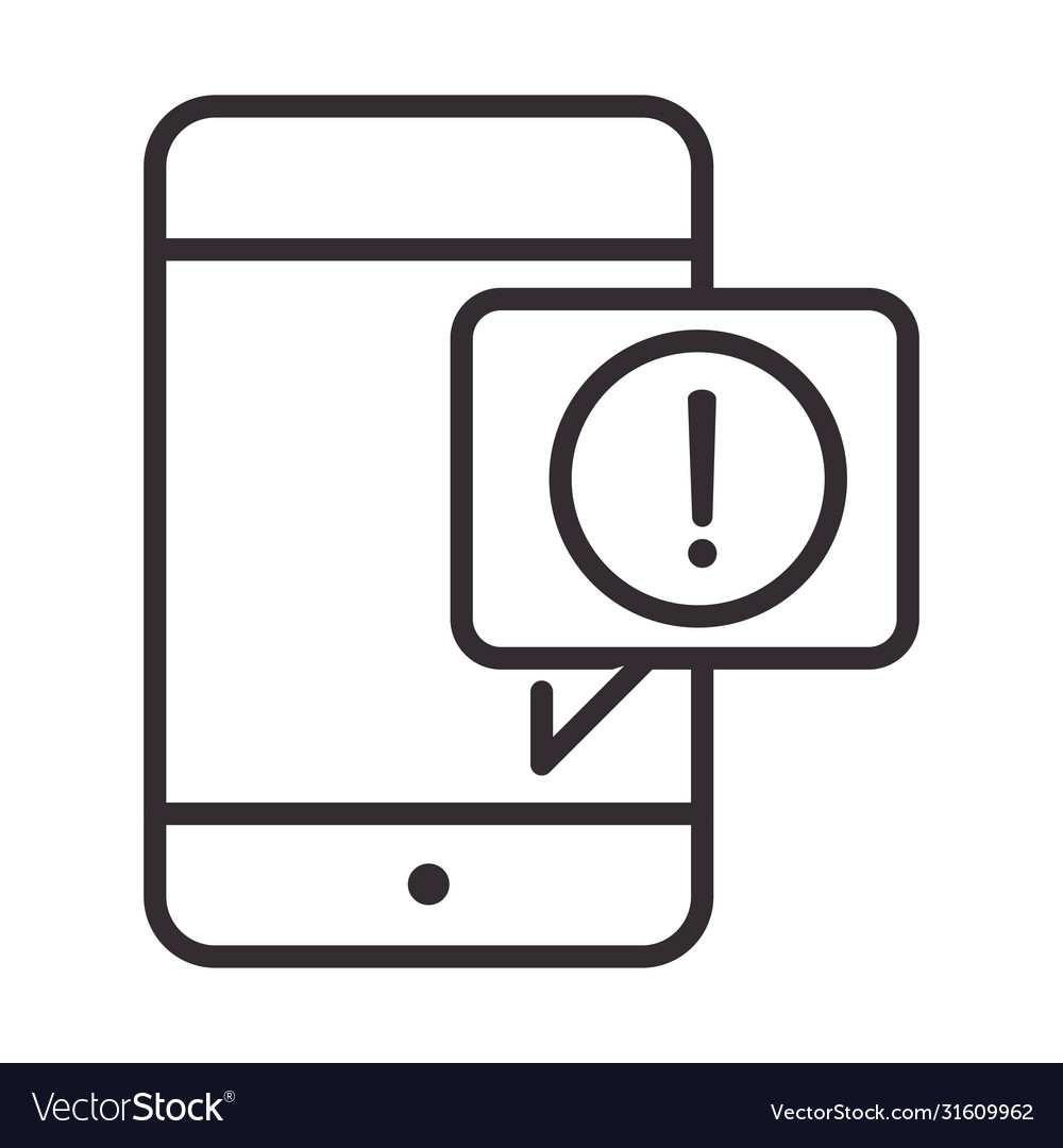 Alert icon smartphone notification warning