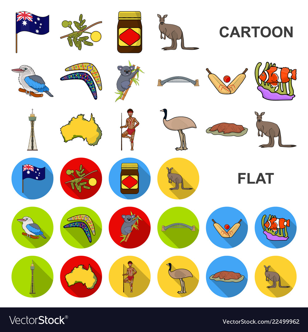 Australia Cartoon Icons