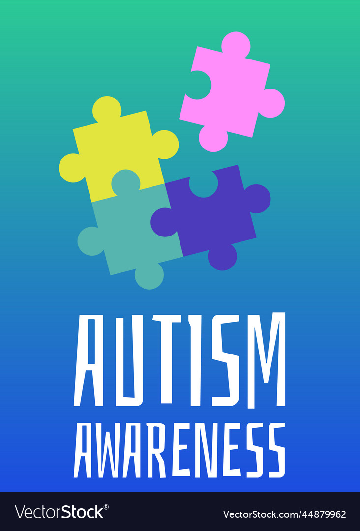 Autism awareness and information day banner Vector Image