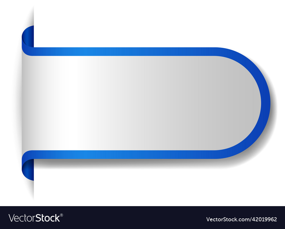 Blaues Baner-Design auf weißem Hintergrund