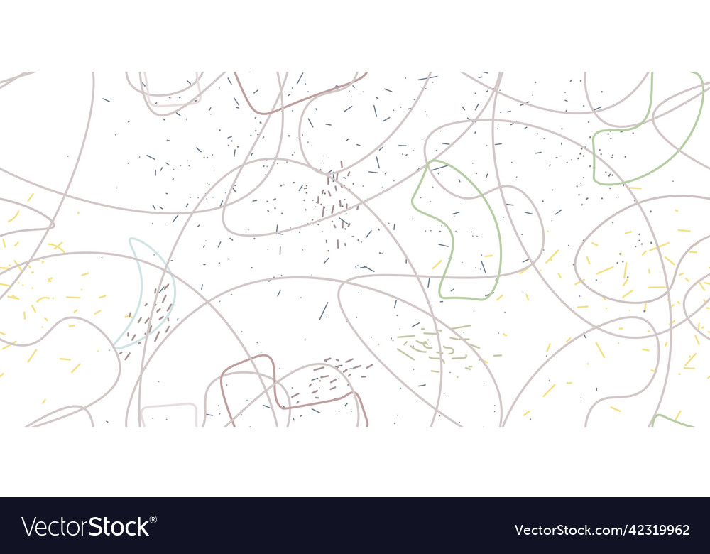 Chaotic simple seamless pattern textile one line vector image Chaotic simple seamless pattern textile one line