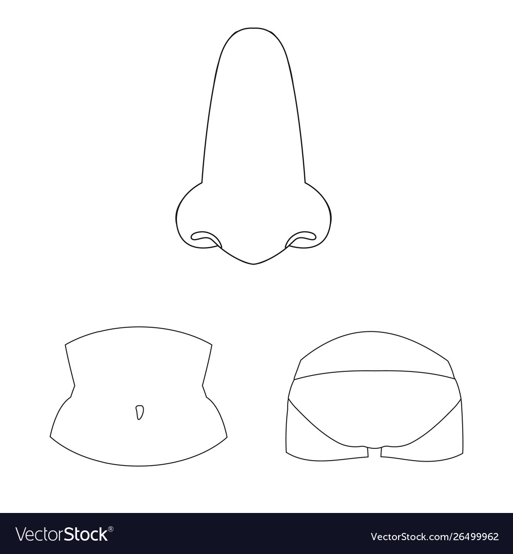 Design body and part icon set Vector Image Design body and part icon set